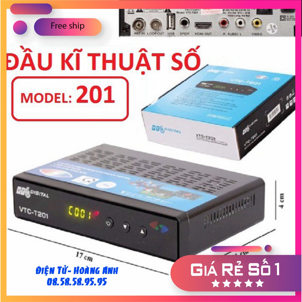 Đầu thu kỹ thuật số DVD -T2. VTC T201- giá tốt