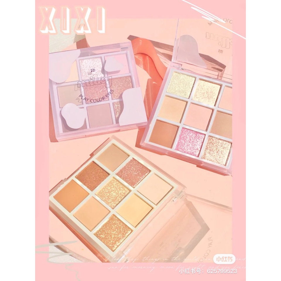 [XIXI] Bảng mắt 9 ô Xixi Milky Play Color (D416)