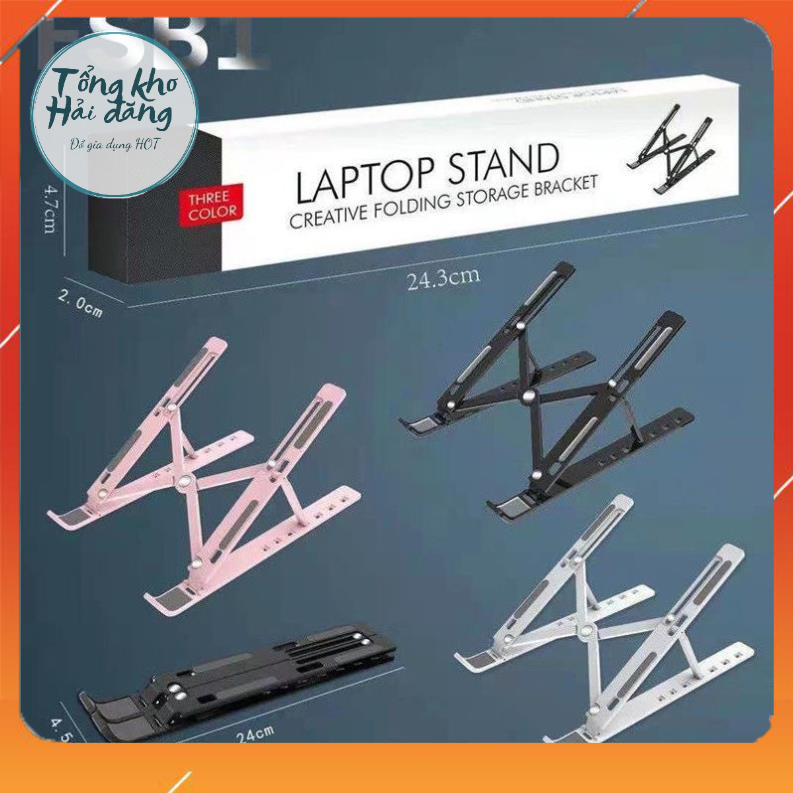 Giá Đỡ Laptop Mini Nhỏ Gọn Bỏ Túi, Đế Tản Nhiệt Laptop Stand 7 Mức Độ Gọn Nhẹ,