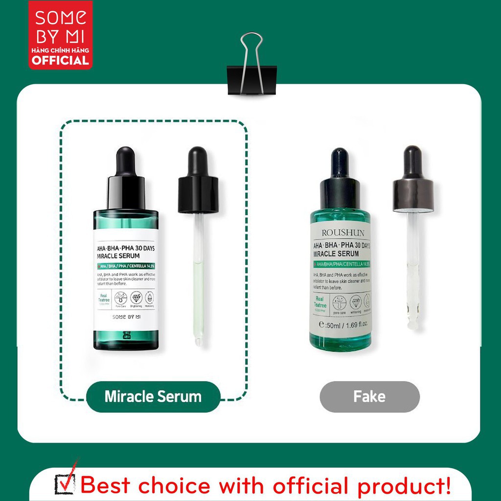 Tinh Chất Serum AHA BHA PHA 30days Miracle Serum Some By Mi Cho Da Dầu Mụn Chính Hãng