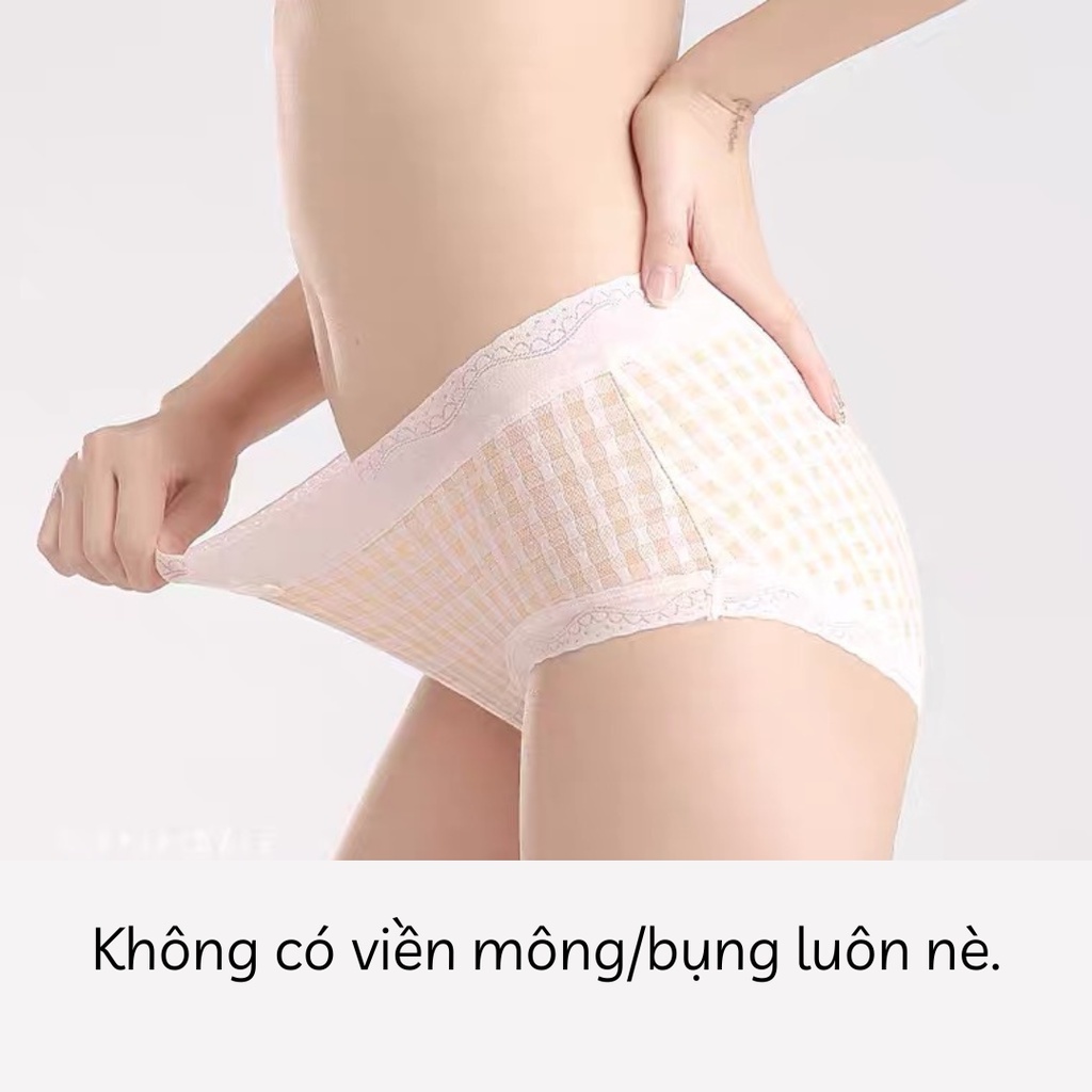 Quần lót caro MODAL không viền CÓ BIGSIZE BRABOX QC68