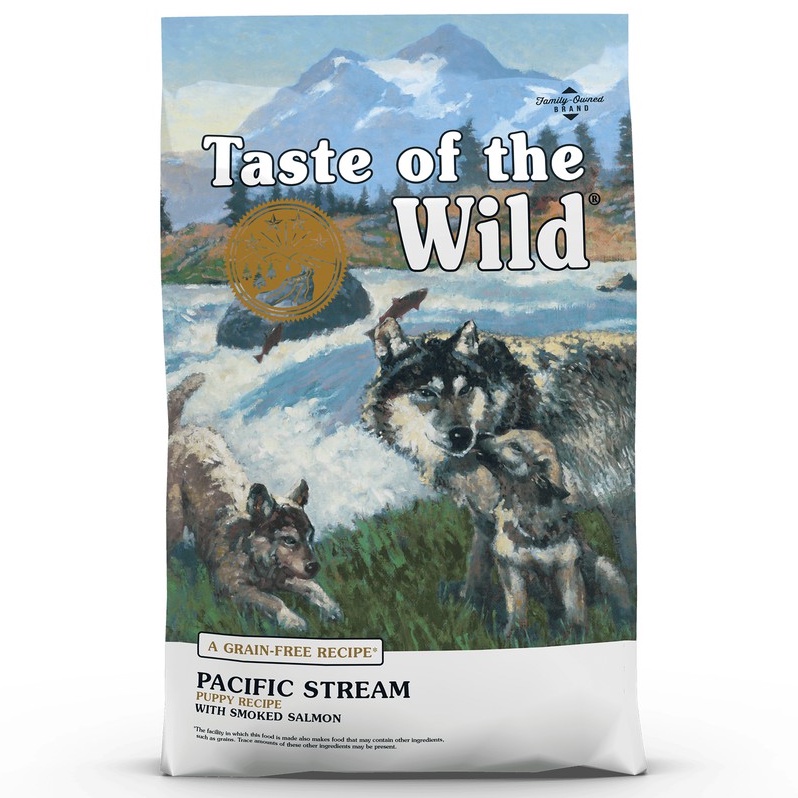 [DINH DƯỠNG CAO] Thức ăn hạt CHO CHÓ CON 500G TASTE OF THE WILD PACIFIC STREAM PUPPY vị Cá Hồi Xông Khói