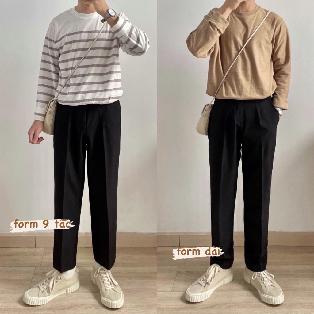 NOOBITA - Quần tây nam dáng rộng, nửa lưng chun _ form dài và 9 tấc _ 7319