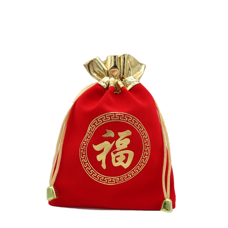 Túi nhung đỏ dây rút ,túi đựng trang sức kích thước 10*12cm