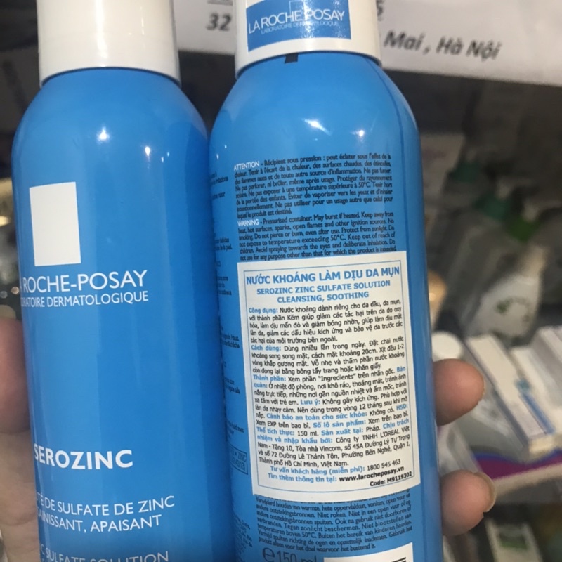 Nước Khoáng Làm Sạch Và Dịu Da La Roche Posay Serozinc 150ml