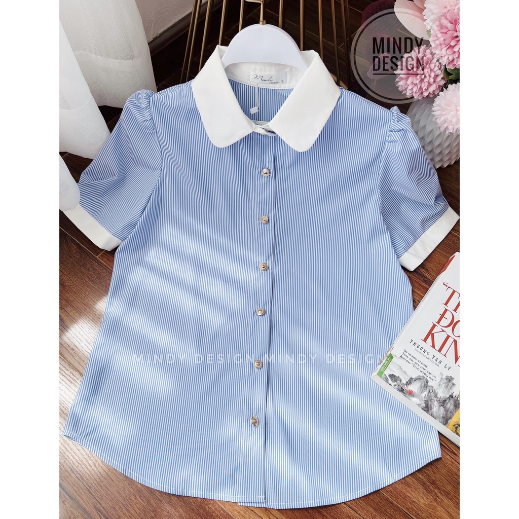 Áo sơ mi cổ sen ngắn tay A26