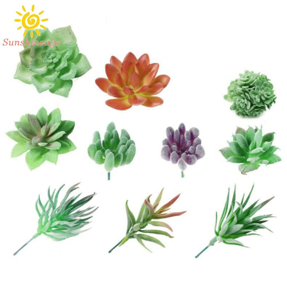 10PCS Artificial Succulent Plants Faux Assorted Unpotted Home Garden Fake Plants brand new and high quality