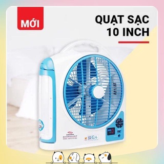Quạt hộp tích điện ac/dc hjd - 223 kèm đèn led và usb