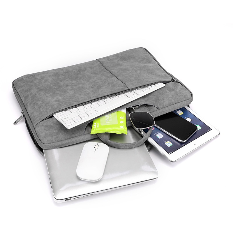 Pu Túi Da Đựng Laptop Macbook Air 13.3 14 15.6 inch Tiện Dụng