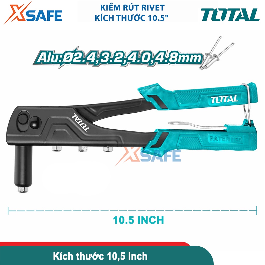 Kìm rút rivet 10,5 inch TOTAL THT32108S, chịu nhiệt, chịu lực mạ lớp chống rỉ sét, chống rỉ khóa các vật liệu - XSAFE