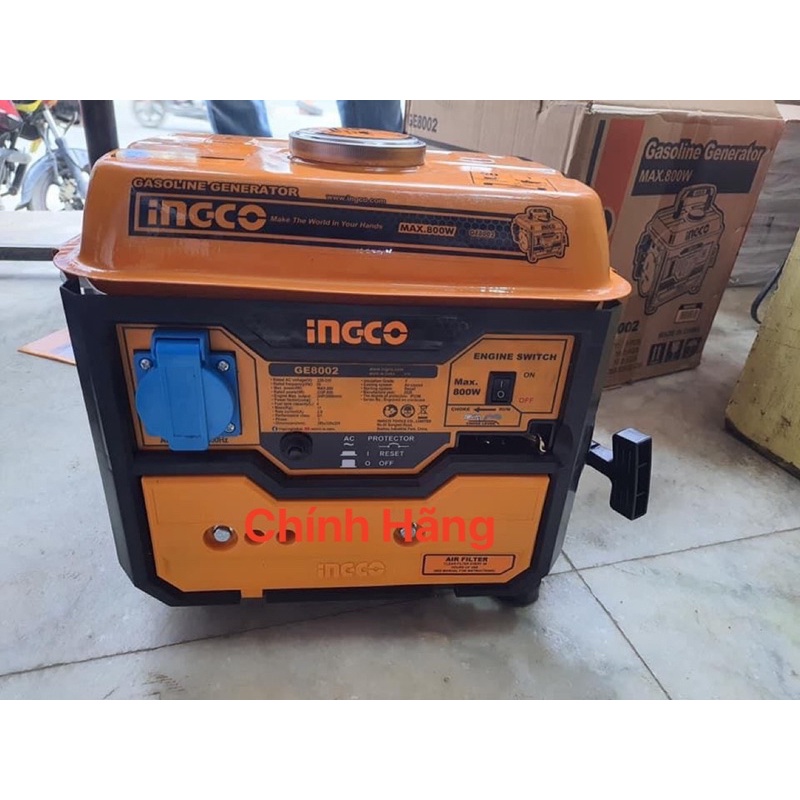 INGCO Máy phát điện dùng xăng pha nhớt 800W GE8002  (Cam kết Chính Hãng 100%)