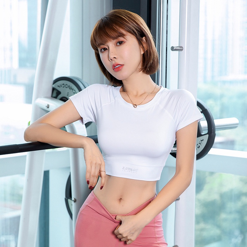 Áo croptop nữ tay ngắn ôm body, áo croptop tập gym yoga nữ co giãn đa chiều CROPT02