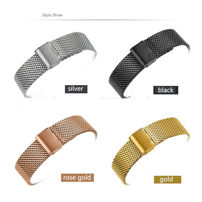 Dây Đeo Đồng Hồ Bằng Thép Không Gỉ 1.0 18 20 22 24mm