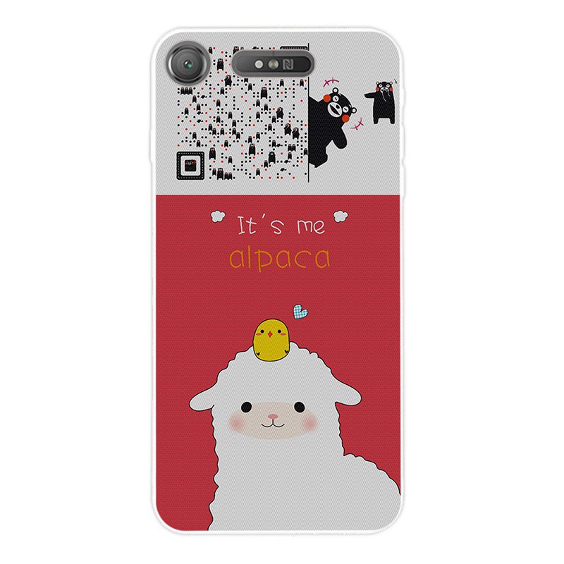 Ốp điện thoại Silicon dẻo in hình Alpaca dễ thương cho Sony C3 XZ XZ1 XZ2 XZ3 XZ4 Z3 M4 Z5