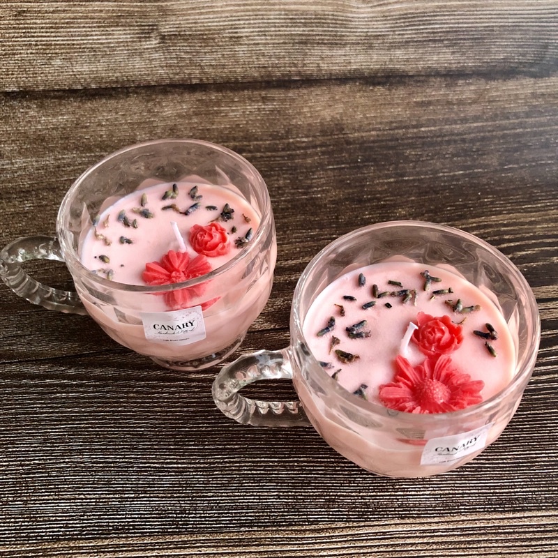 NẾN THƠM BÁNH KEM - HƯƠNG HOA HỒNG MIX LAVENDER