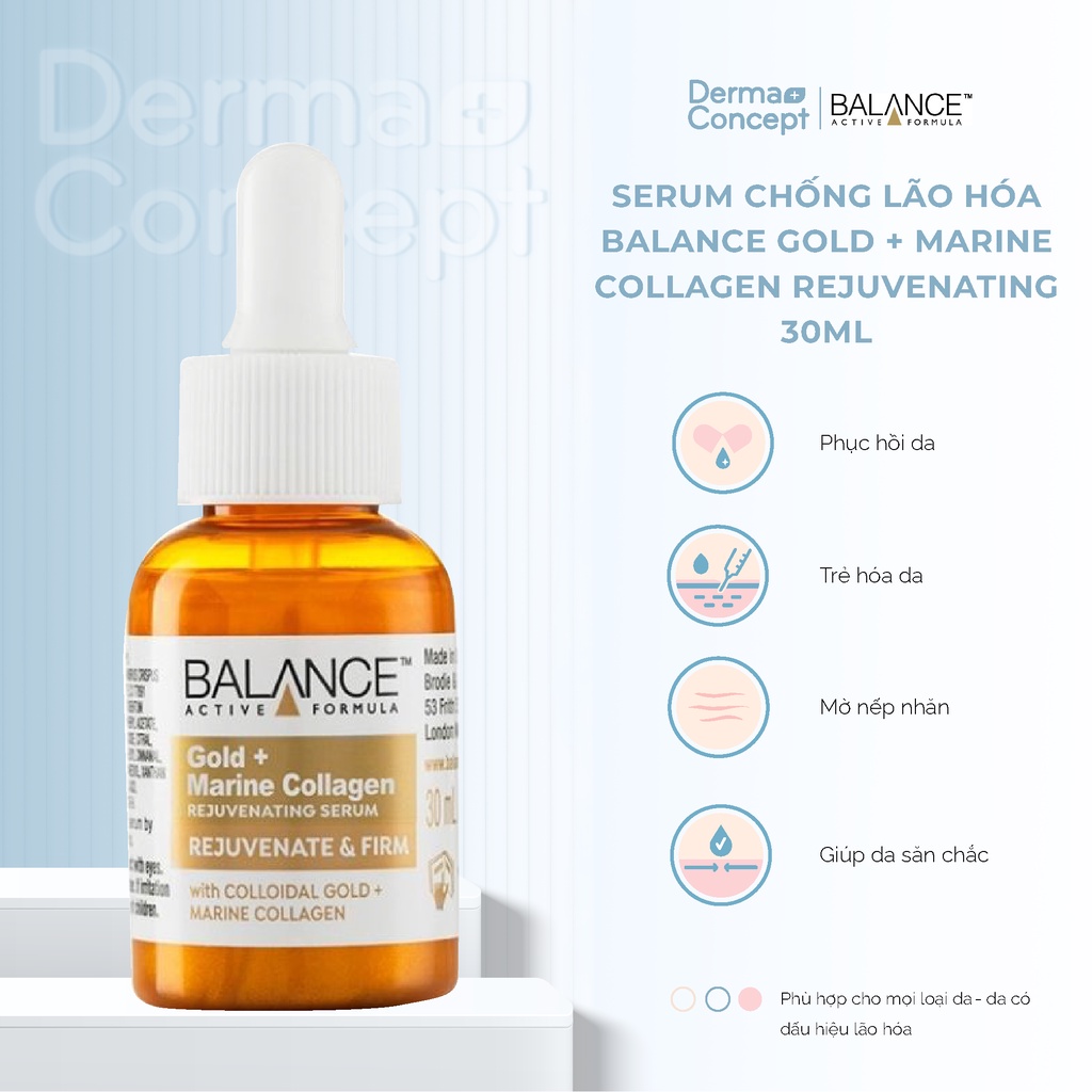 Serum trẻ hóa và tái tạo da Balance Gold + Marine Collagen Rejuvenating 30ml