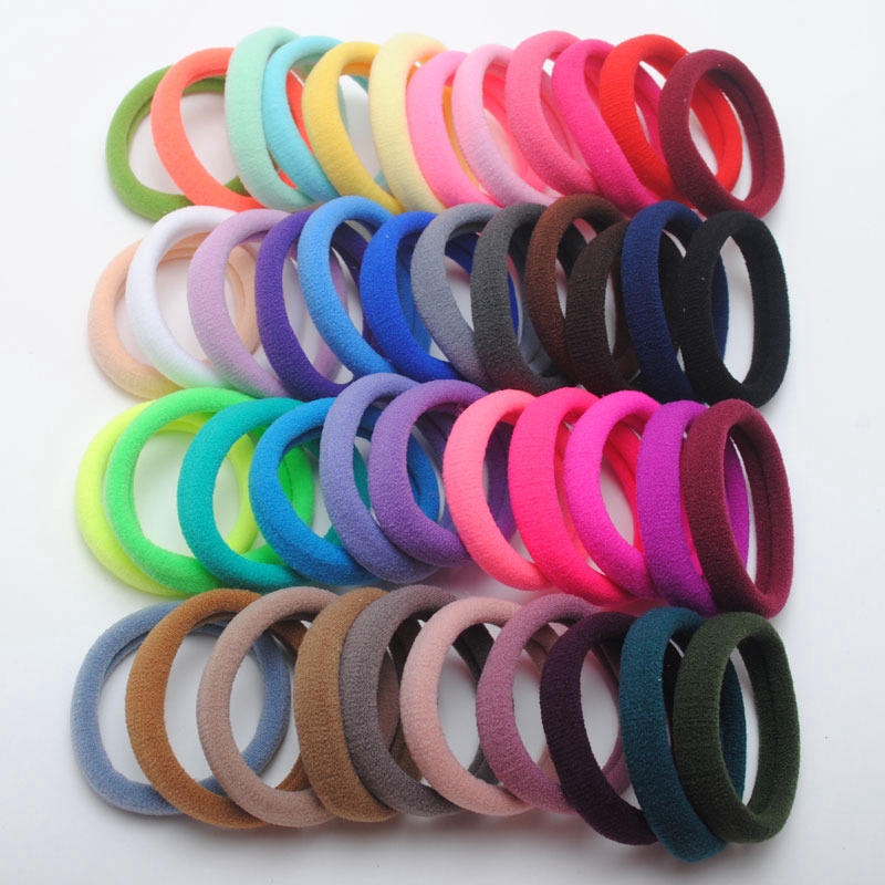 We Flower 10PCs Colorful Hair Tie Rope Scrunchie Korean High Elastic Rubber Band Girls Ponytail Holder