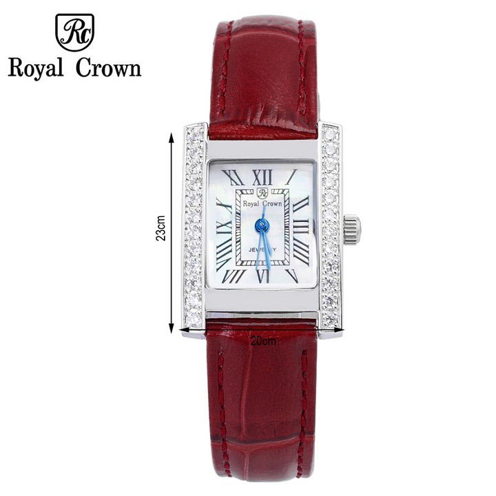 Đồng hồ nữ chính hãng Royal Crown 6306 dây da xanh