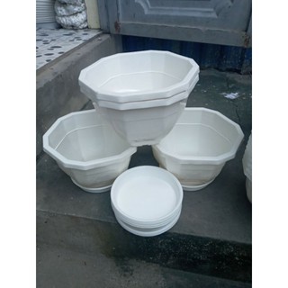 Chậu NHỰA ĐẸP KÈM ĐĨA ĐƯỜNG KÍNH 22CM X15CM