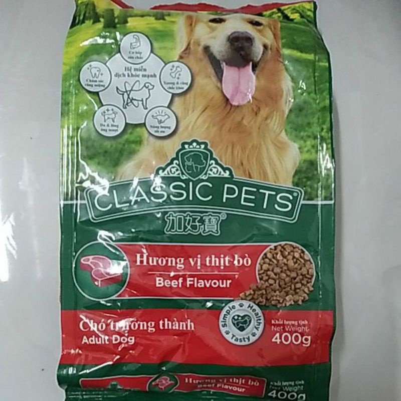 Thức ăn cho chó trưởng thành vị thịt bò Classic pets( Thái Lan)