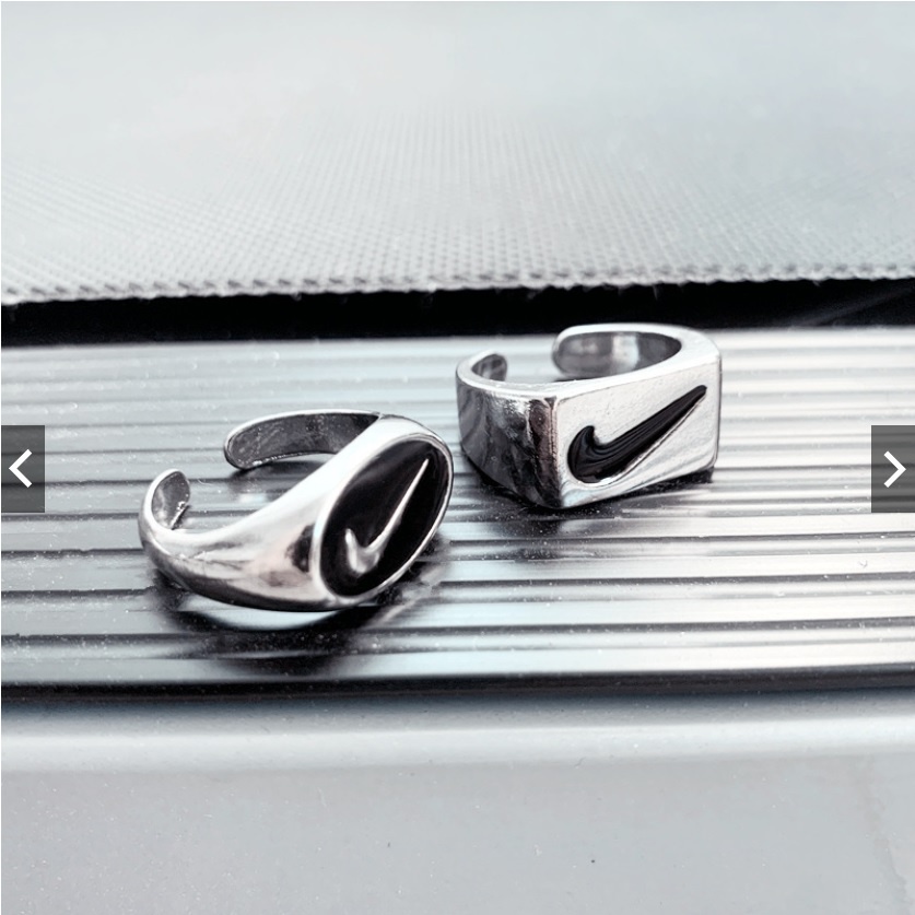Nhẫn họa tiết Nike phong cách hip hop dành cho nam nữ - NN001