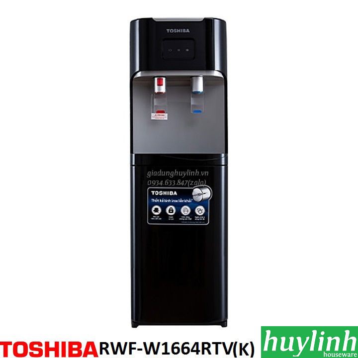 Cây nước nóng lạnh Toshiba RWF-W1664RTV(K) - Có ngăn mát - Màu Đen