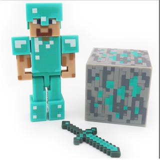 💎Mô hình minecraft steve giáp kim cương
