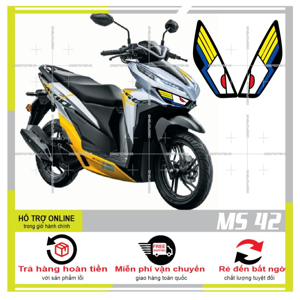 DECAL DÁN ĐÈN SƯƠNG MÙ XE VARIO 2020 (DECAL TRONG SUỐT) MS 4 - DUNG DECAL