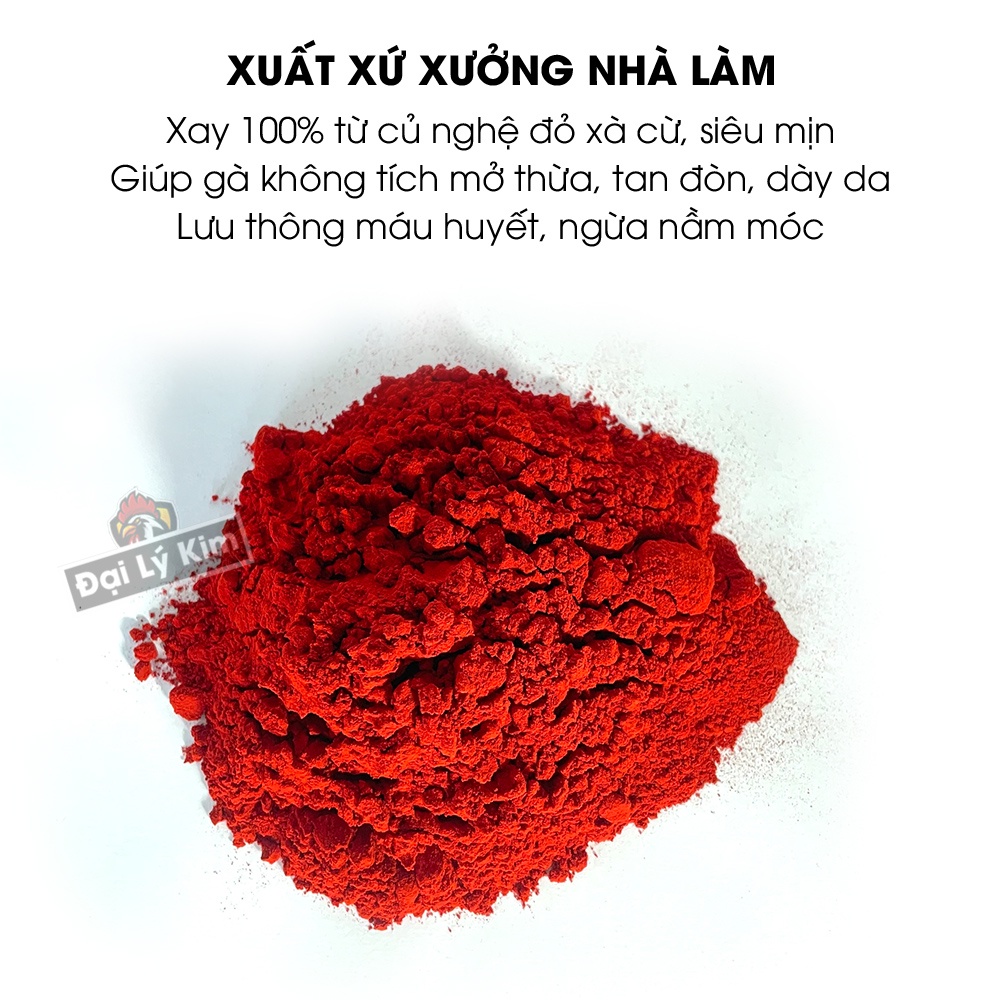 Nghệ đỏ cho gà đá, hủ 0.5kg, nguyên chất làm tại nhà