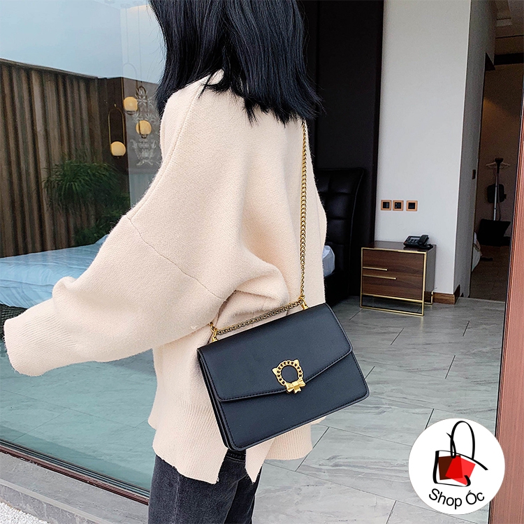NEW Túi đeo chéo phiên bản Hàn Quốc thiết kế độc đáo khóa cài kiểu mới siêu xinh E245