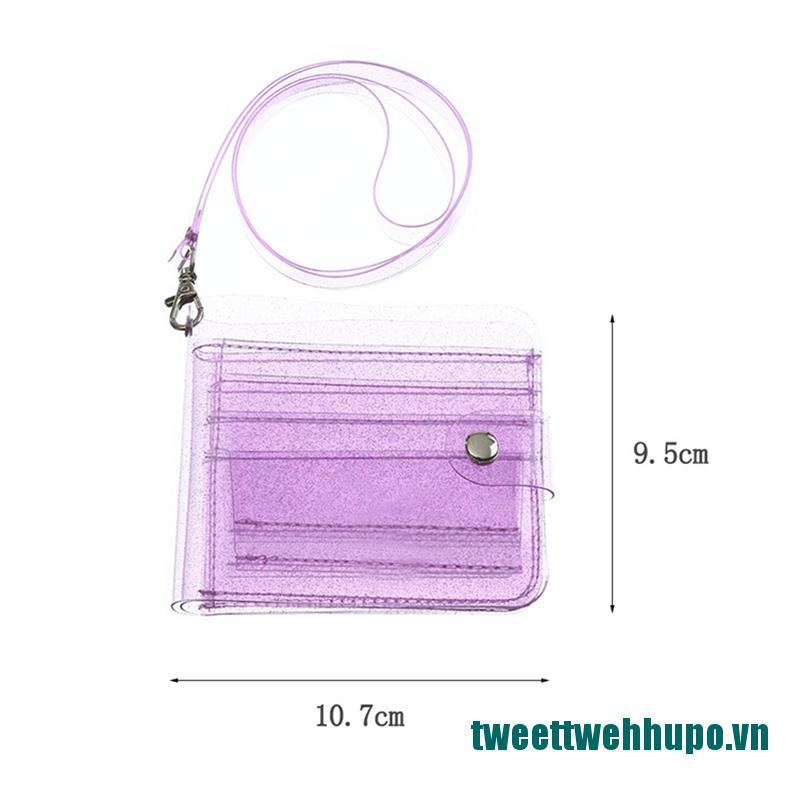 hot&Transparent Purse PVC Clear Jelly Bag Mini Money Wallet Card Holder Clear Wallet