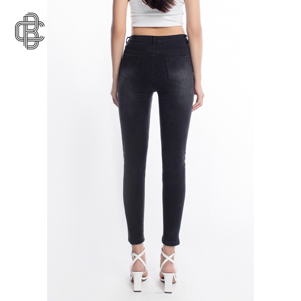 Quần skinny jean nữ lưng cao tôn dáng thời trang - La’coba