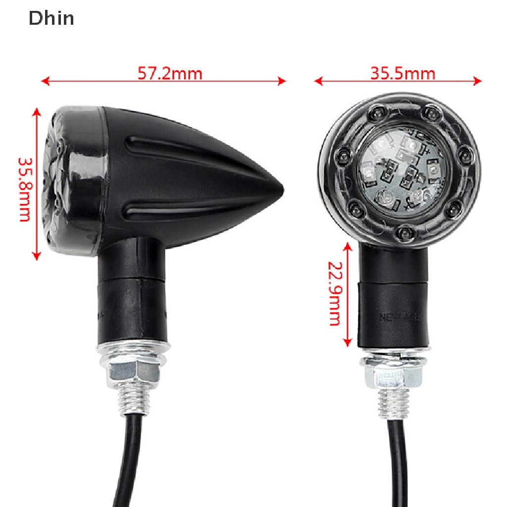 Đèn LED xi nhan màu hổ phách + đỏ chuyên dụng dành cho xe máy/ xe đạp