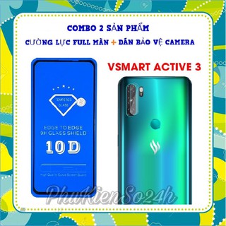 Combo Cường Lực Full Màn Hình , Cường Lực Camera Cho Vsmart active 3 - phukienso24h