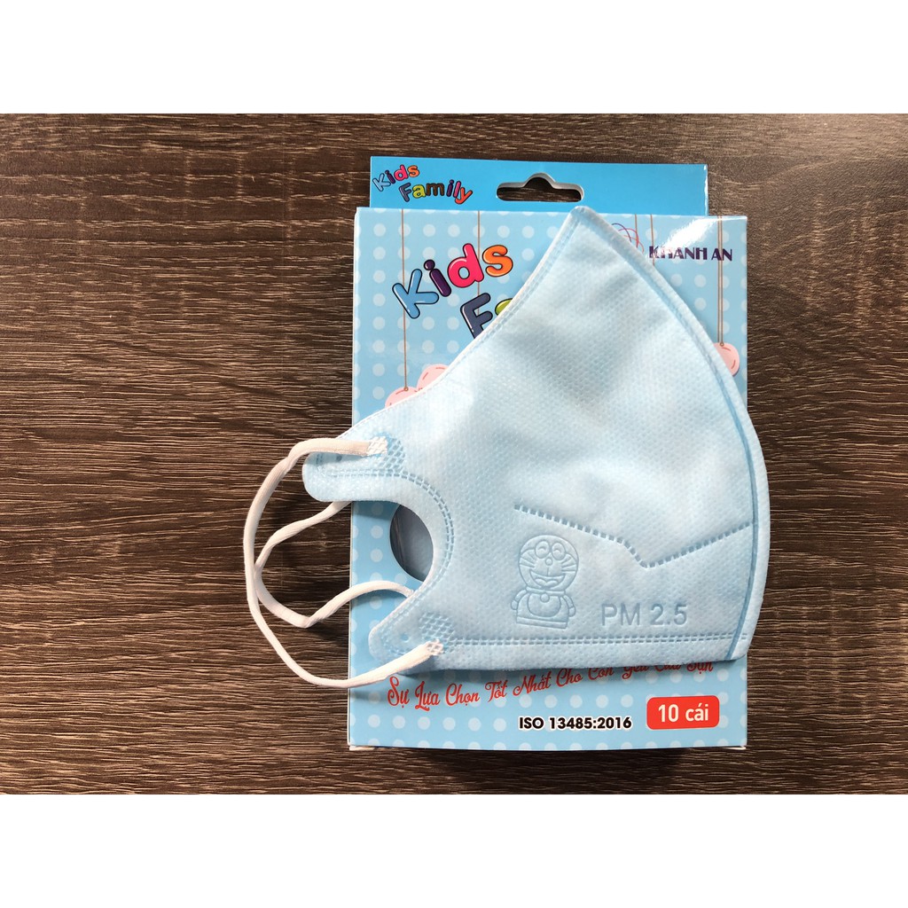 Khẩu Trang 3d trẻ em cho bé Hộp 10 cái Khánh An size M