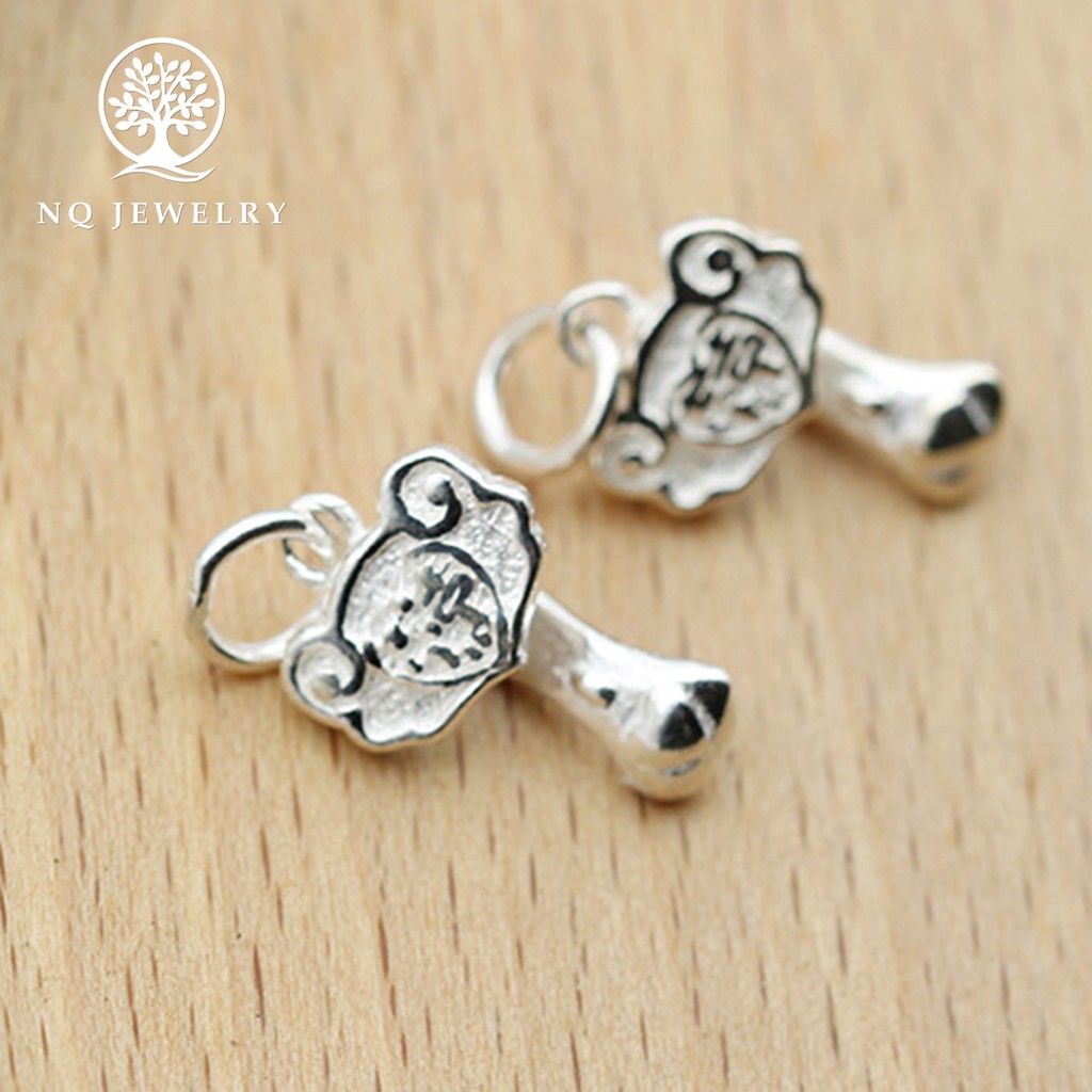 Charm bạc hình gậy như ý treo - NQ Jewelry