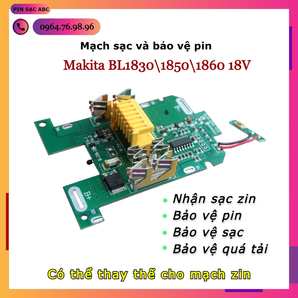Mạch sạc bảo vệ pin 5s loại xịn thay thế cho pin Makita BL1830/1850/1860 18V (mạch to)