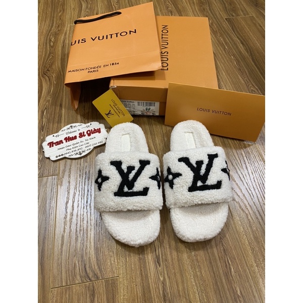 Dép lông siêu cấp Lv_full box xịn xò_giày lv