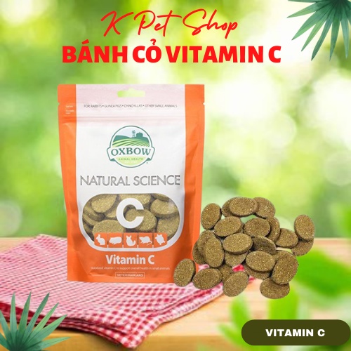 Bánh Cỏ Tymothy Vitamin C Oxbow  FREE SHIP  OXBOW Vitamin C Mài Răng , Thức Ăn Cho Thỏ, Bọ, Hamster, Chinchillas