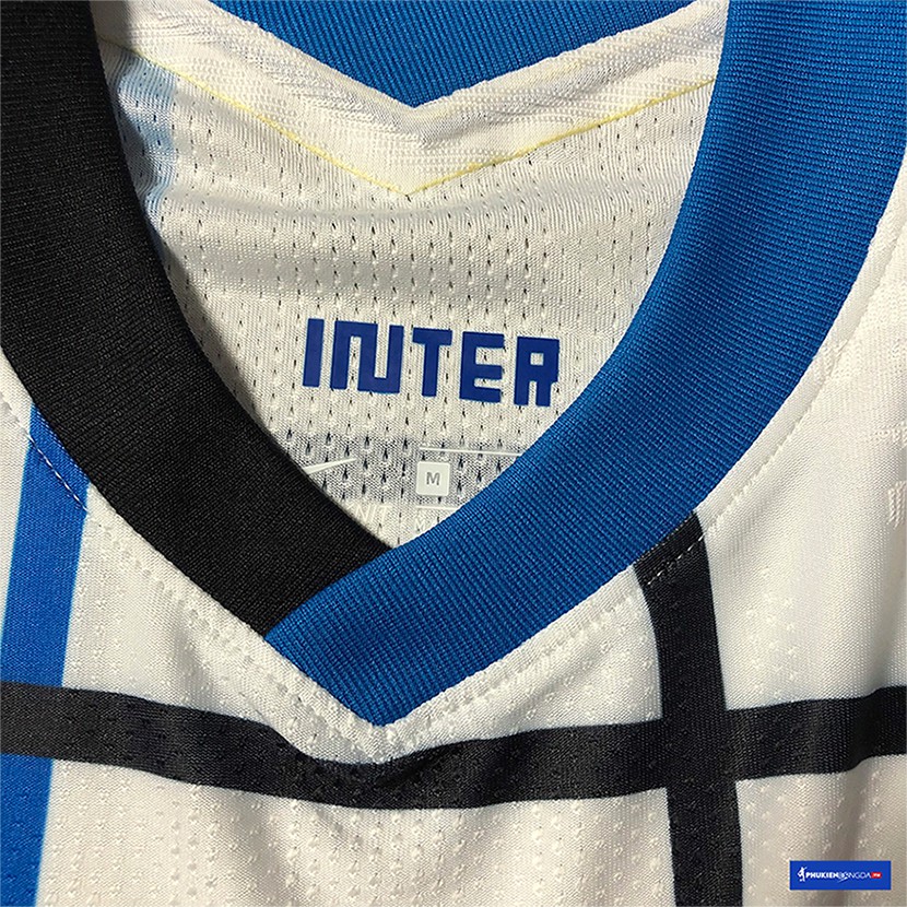 Áo Inter Milan sân khách 2020-2021 sọc caro, áo Inter sọc caro trắng xanh sân khách 2021 SF ❝Thái Lan❞