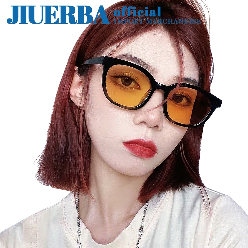 Kính mát JIUERBA gọng kim loại chống tia UV400 thiết kế mới thời trang hè cho nam nữ