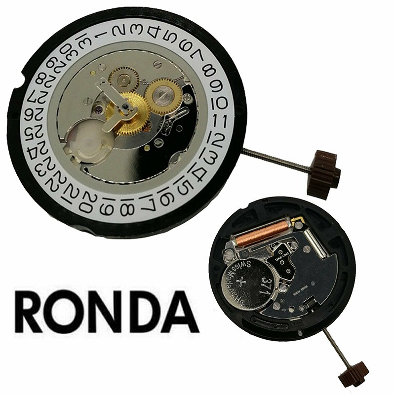 Đồng hồ chỉ báo ngày tháng Ronda 515 cơ cấu thạch anh dùng để sửa chữa đồng hồ đeo tay 3"