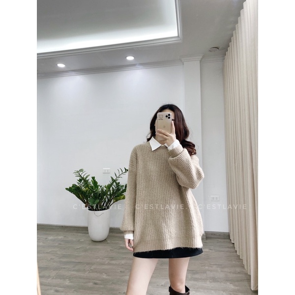 Áo len hàn quốc 4 tông màu chất cực kì dày dặn | BigBuy360 - bigbuy360.vn