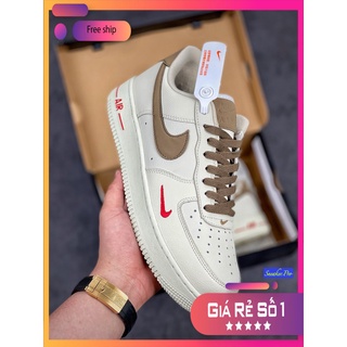 Giày thể thao Air Force 1 Low White Brown Trắng Nâu dành cho nam nữ năng động, bền đẹp