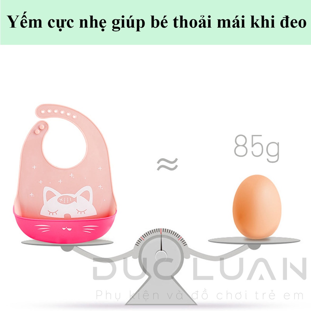 Yếm Ăn Dặm Silicol có máng - yếm ăn dặm cho bé từ 6 tháng đến 4 tuổi