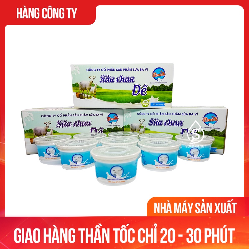 Sữa Chua Dê Ba Vì - Zmilk - Hộp 12 Hũ