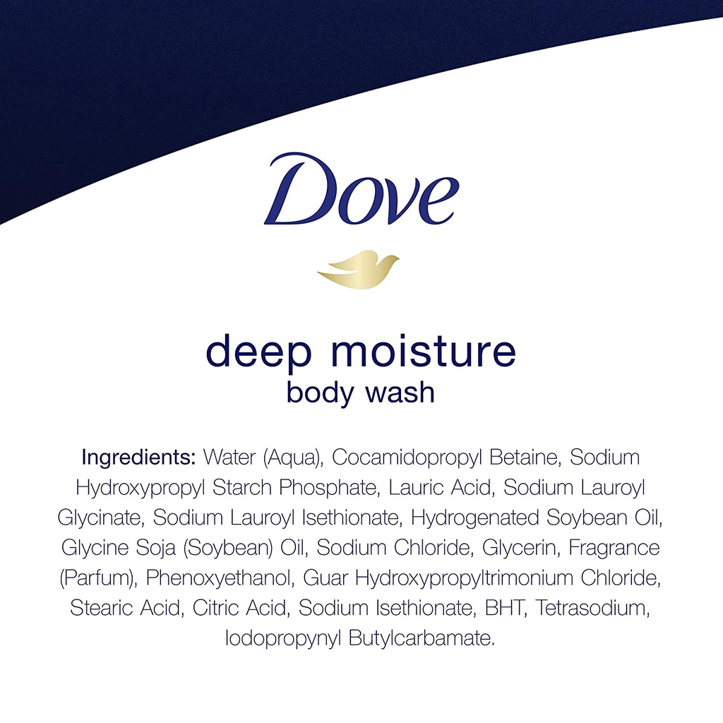 Sữa tắm dưỡng ẩm da Dove Nutrium Body Wash Deep Moisture 1L Pump (Mỹ)