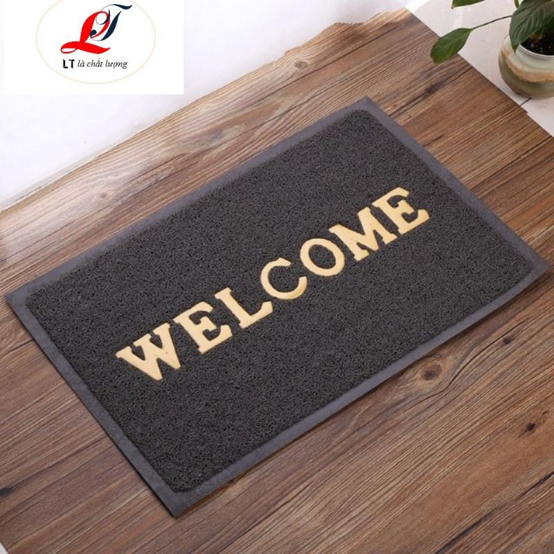 Thảm nhựa lau chân welcome cao cấp KT 40x60, 50*70