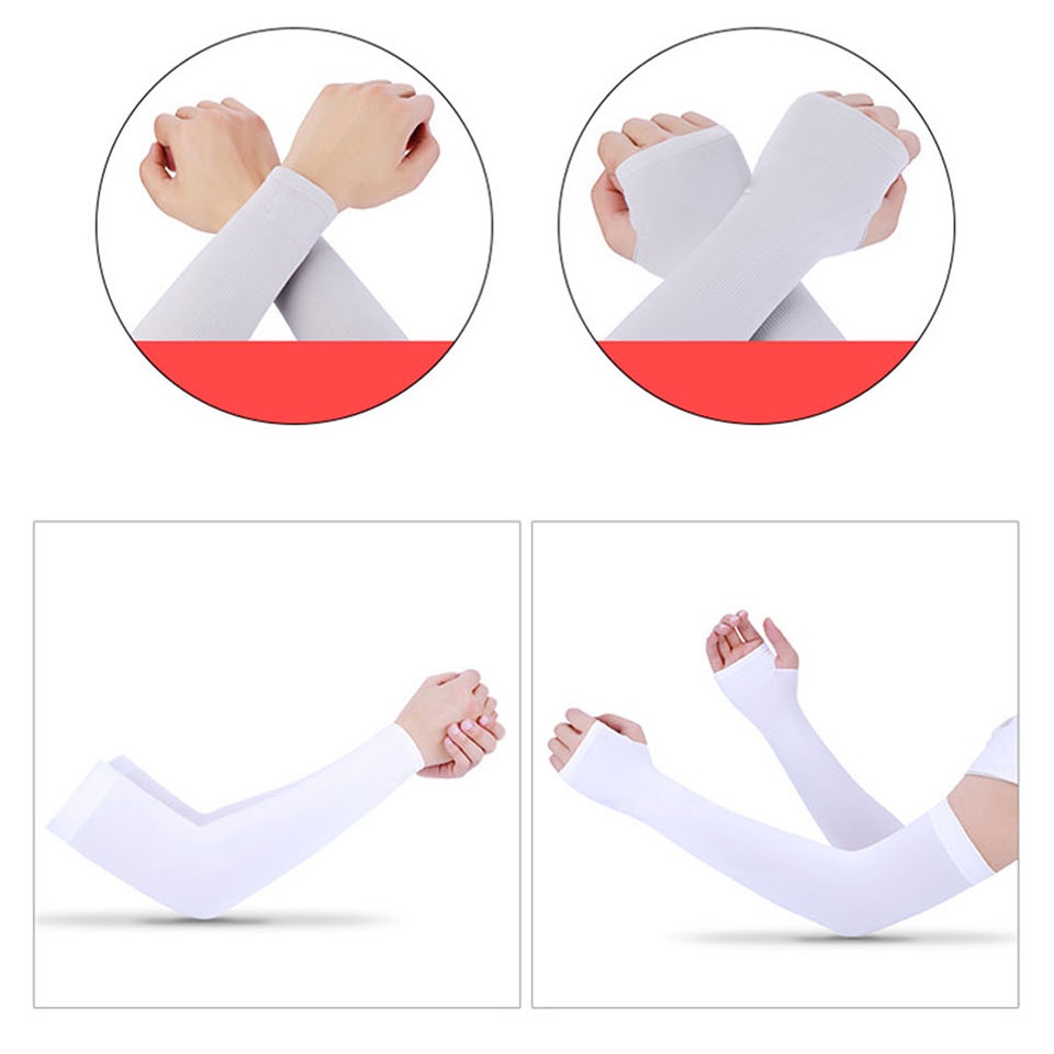 One Đôi Găng Cánh Tay Chống Nắng / Tia UV Tiện Dụng Cho Các Hoạt Động Ngoài Trời