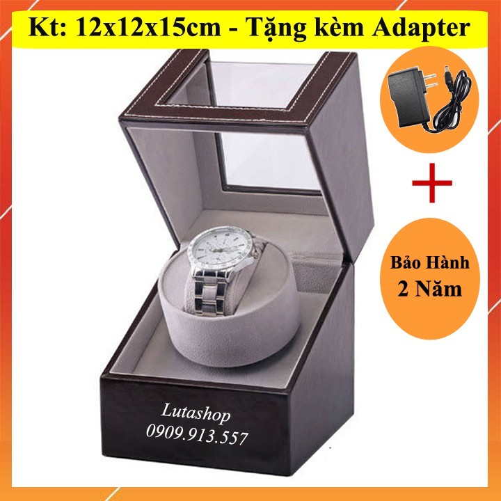 Hộp Xoay Đồng Hồ Cơ 1,2 Ngăn Da, Gỗ Automatic Giá Rẻ, Hàng Cao Cấp Chính Hãng